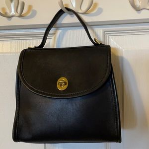 Coach black leather purse
